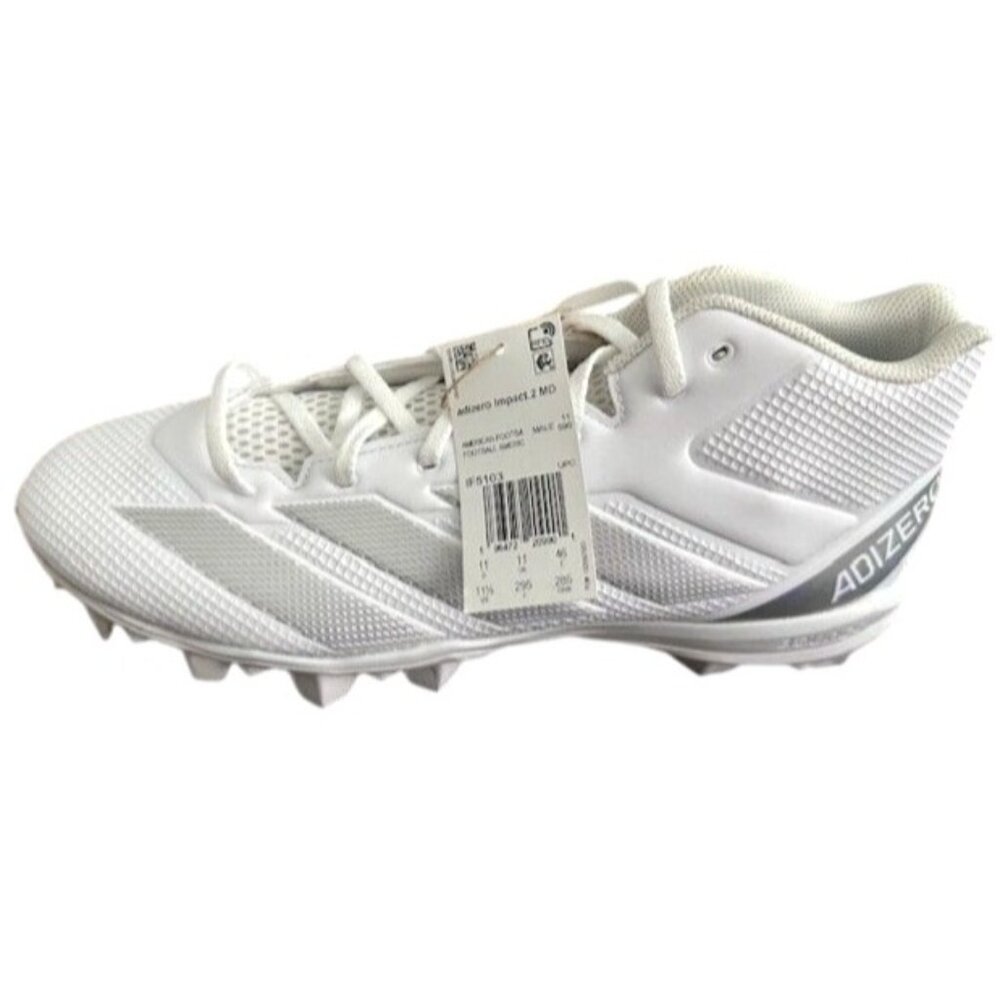 Adidas Adizero Impact 2 Spark White Molded Cleats IF5103 Men's‎ Size 11.5 NWT - Picture 4 of 15